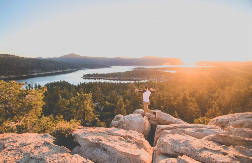 A Man Enjoy Hike by Learning Hiking Tips