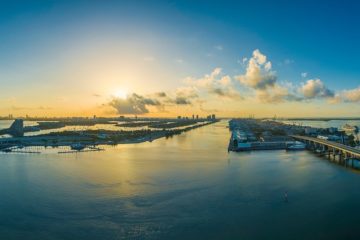 Florida fishing spots drone view