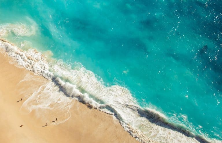 blue water waves in Jaco Beach