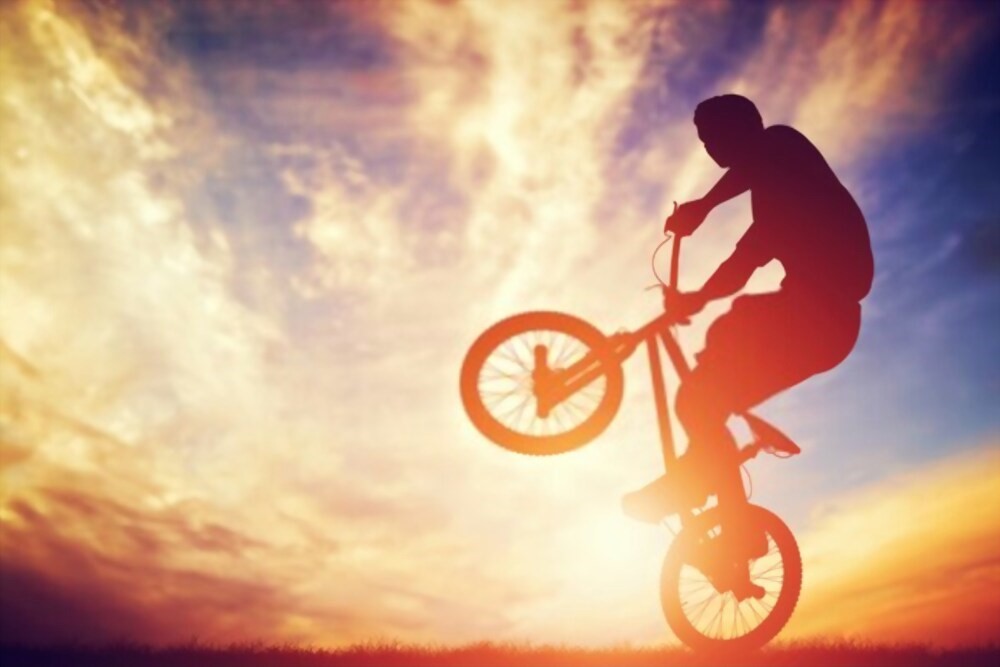 cycling with front tire up