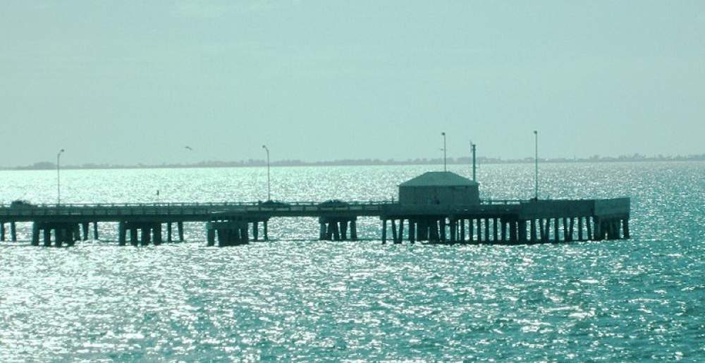 water and pier in skyway state