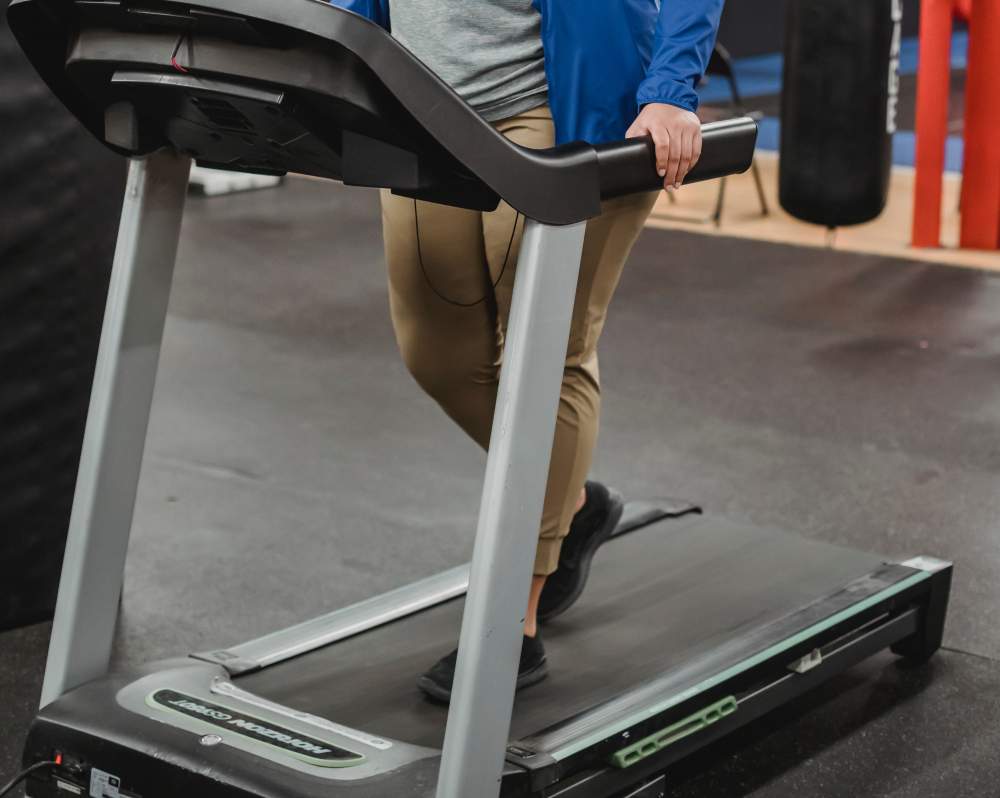 A Women on Treadmill