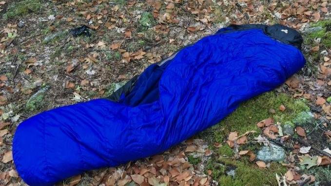 A Fleece Sleeping Bag Liner On Ground