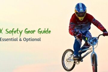 A Man in a Cycle Wearing BMX Safety Gear