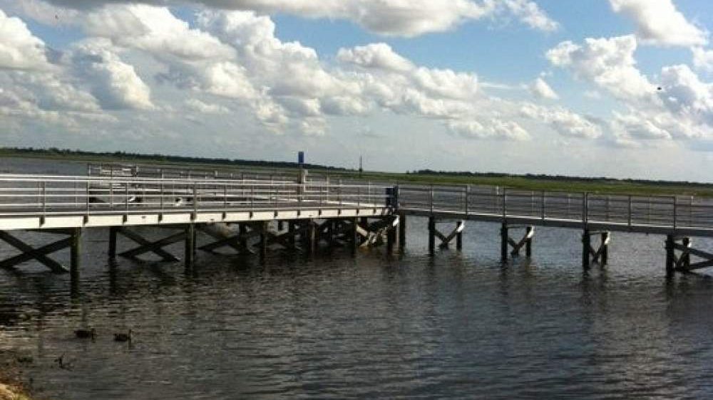 Bridge in water at Brinson Park in fishing Florida