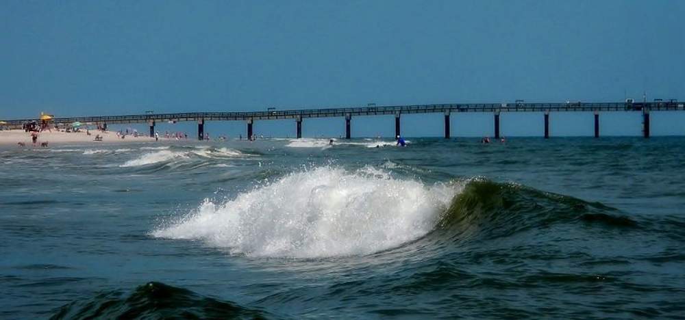 sea and bridge in St. Johns County Ocean pier