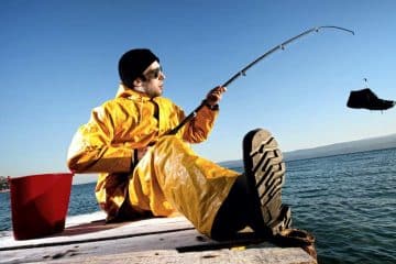Guy with Best Shoes for Offshore Fishing